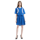 Anime 2 Pieces Shoto Todoroki Outfits for Women Short Sleeves Crop Top + A Line Skirt Sets